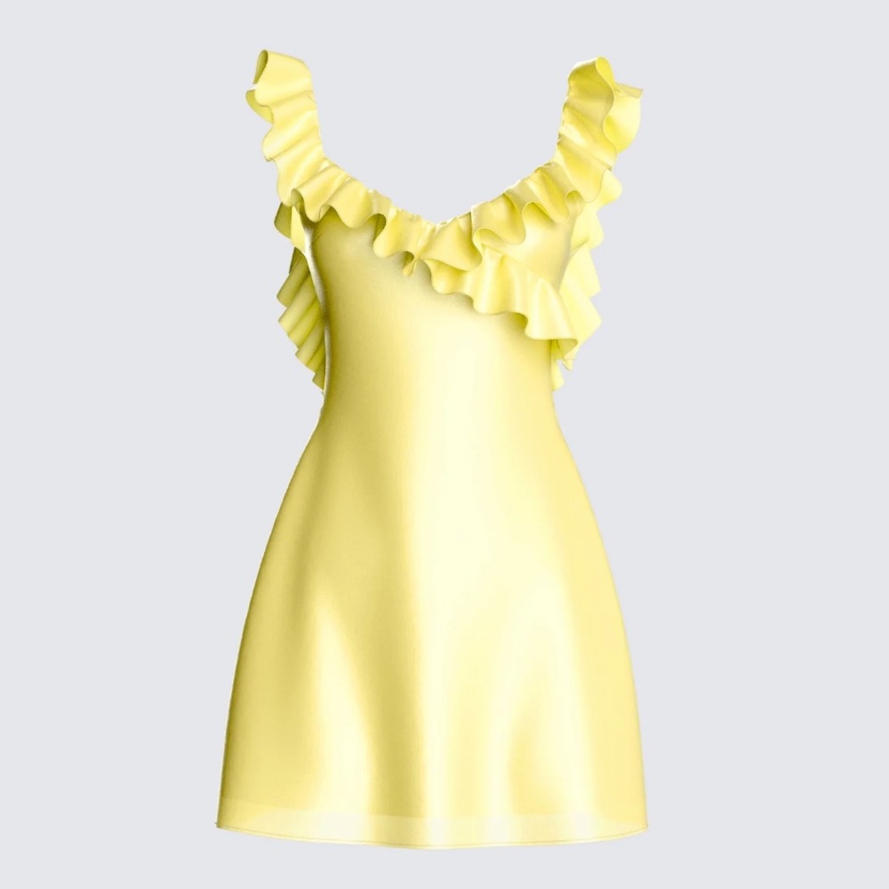 Matilda Yellow Mini Dress Size Medium